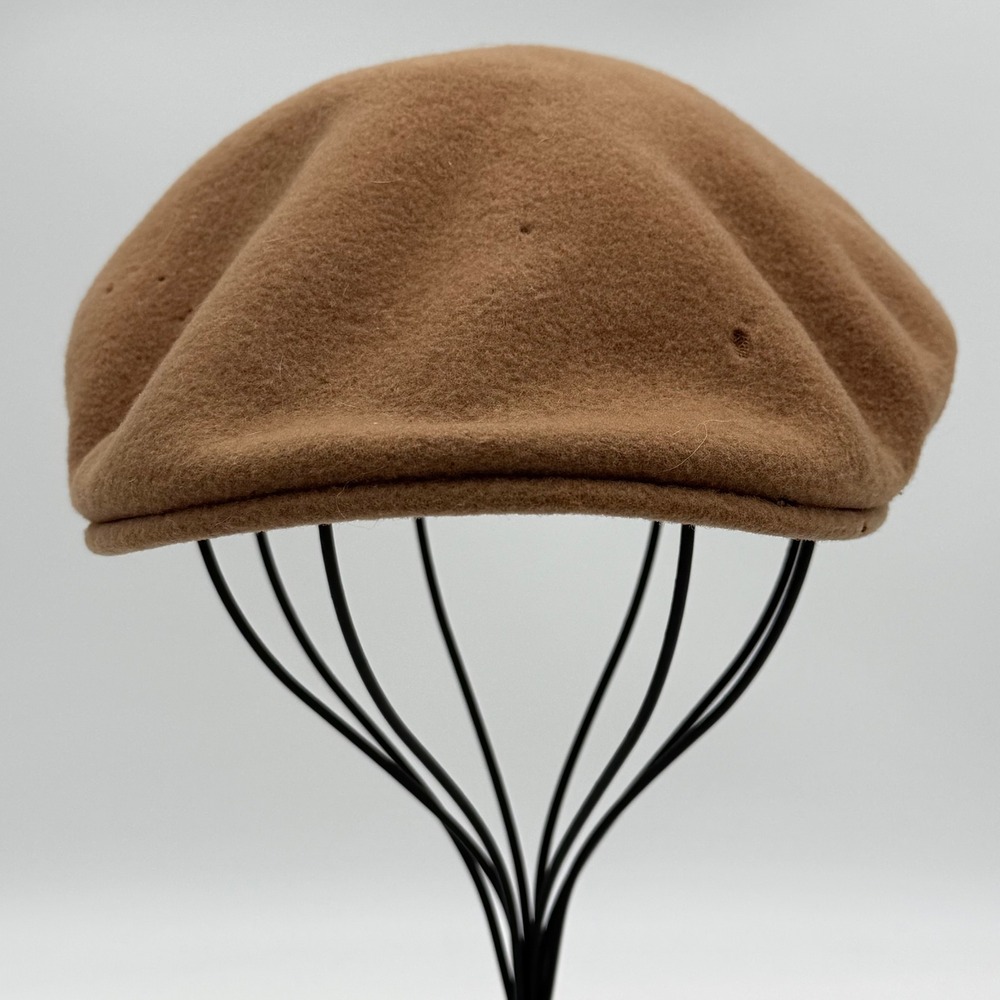 Vintage Kangol Wool Flat Cap Made in England Camel Tan Ivy Newsboy Hat